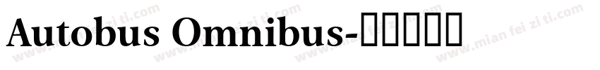 Autobus Omnibus字体转换